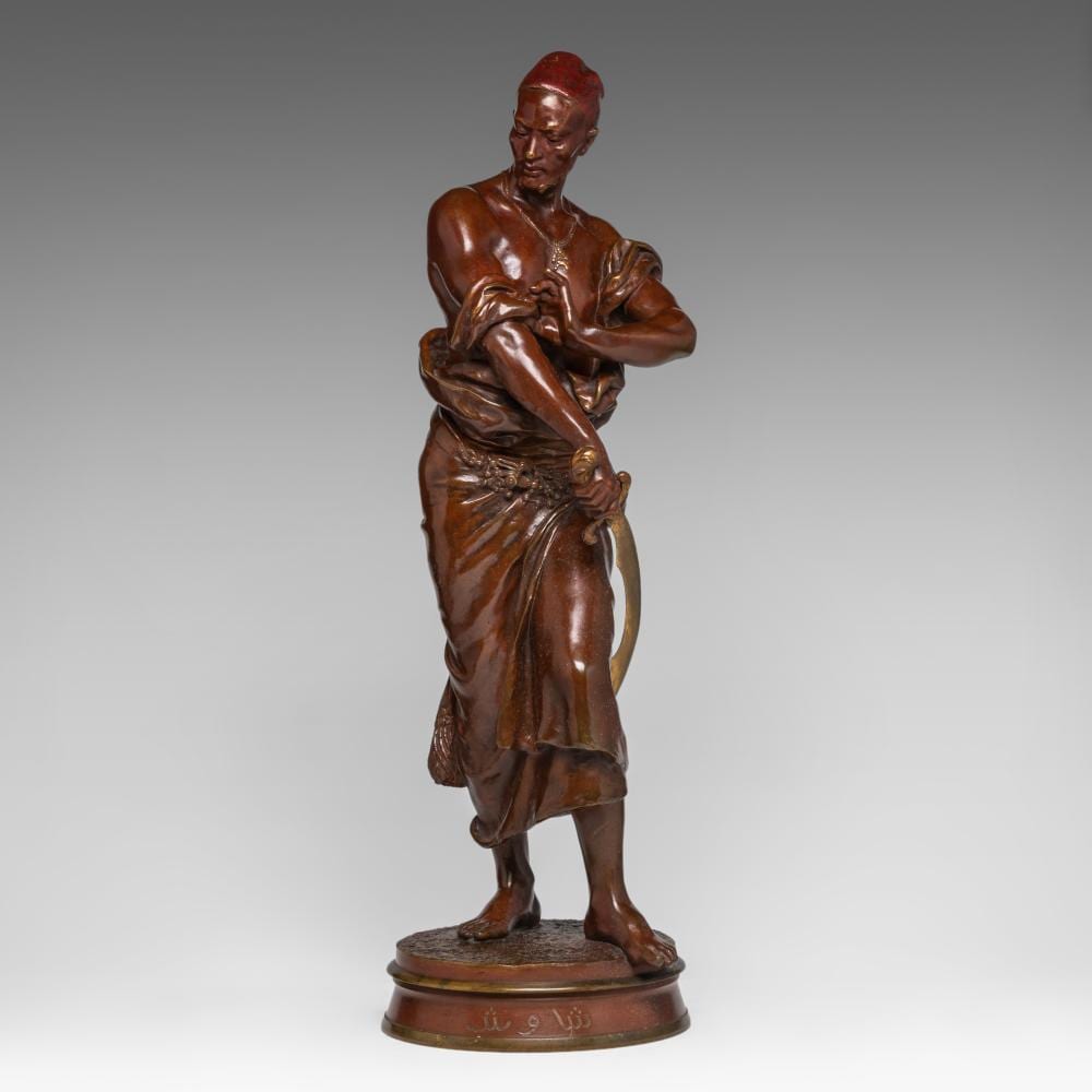 Georges-Charles Coudray comparable auction result: georges charles coudray 1862 1932 le gardien du harem brown patinated bronze h 58 cm