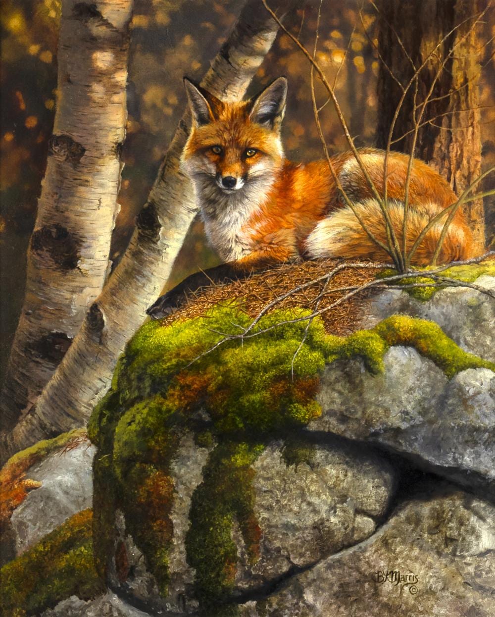 Bonnie Marris comparable auction result: bonnie marris 1951 fox on the rocks