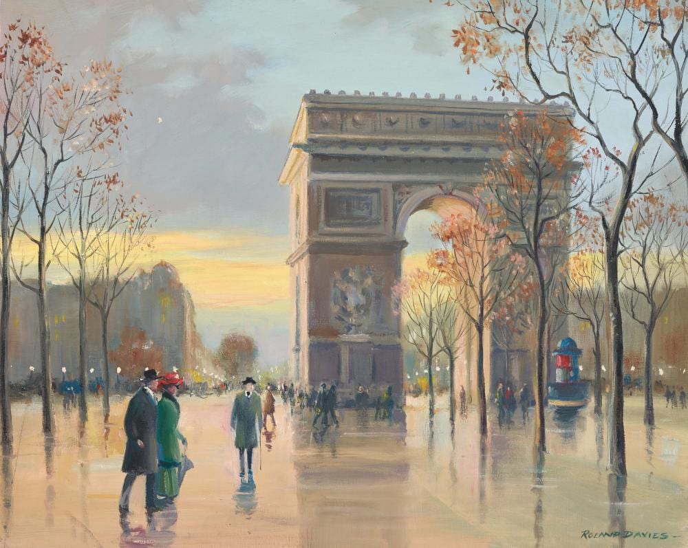 Roland Oxford Davies comparable auction result: roland davies arc de triomphe