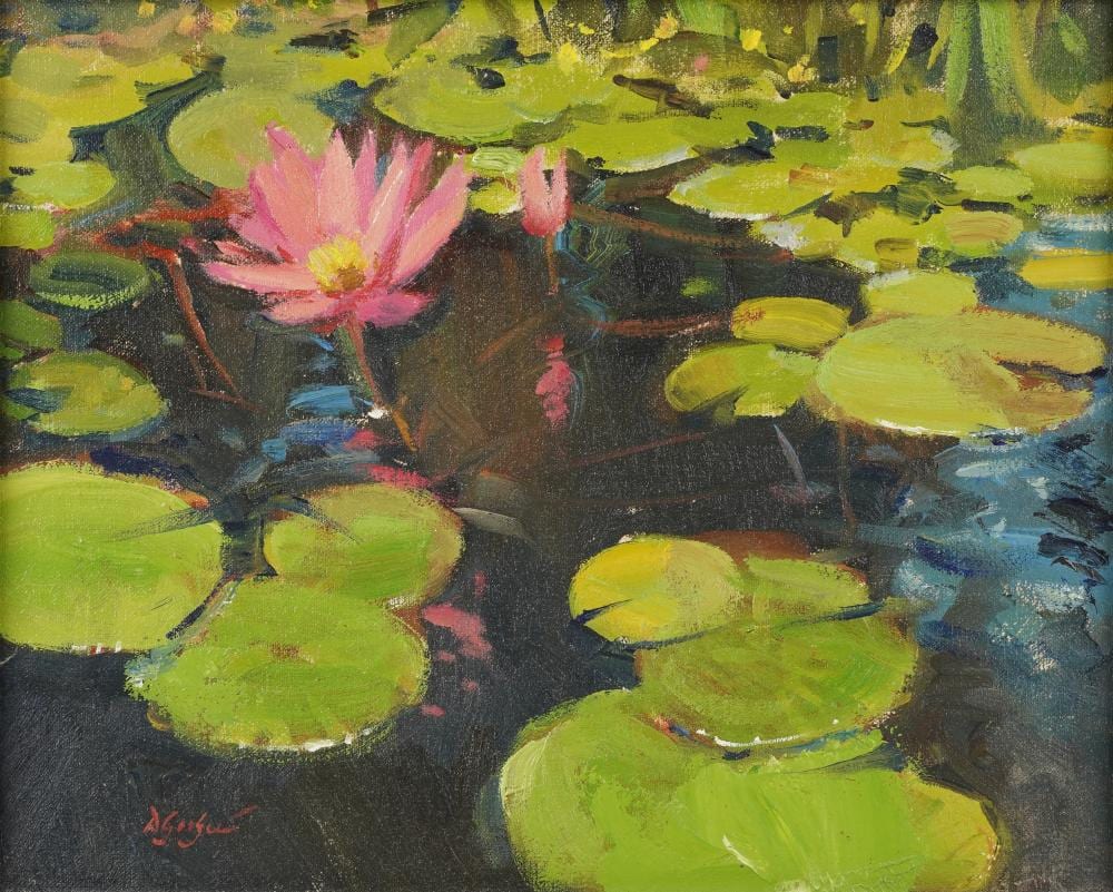 Dan Goozee comparable auction result: dan goozee b 1943 waterlily pond