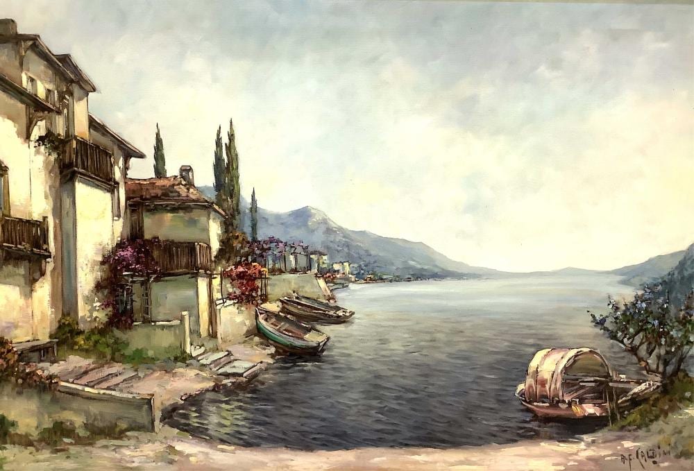 Alfredo Caldini comparable auction result: alfredo caldini b 1917 oil on canvas