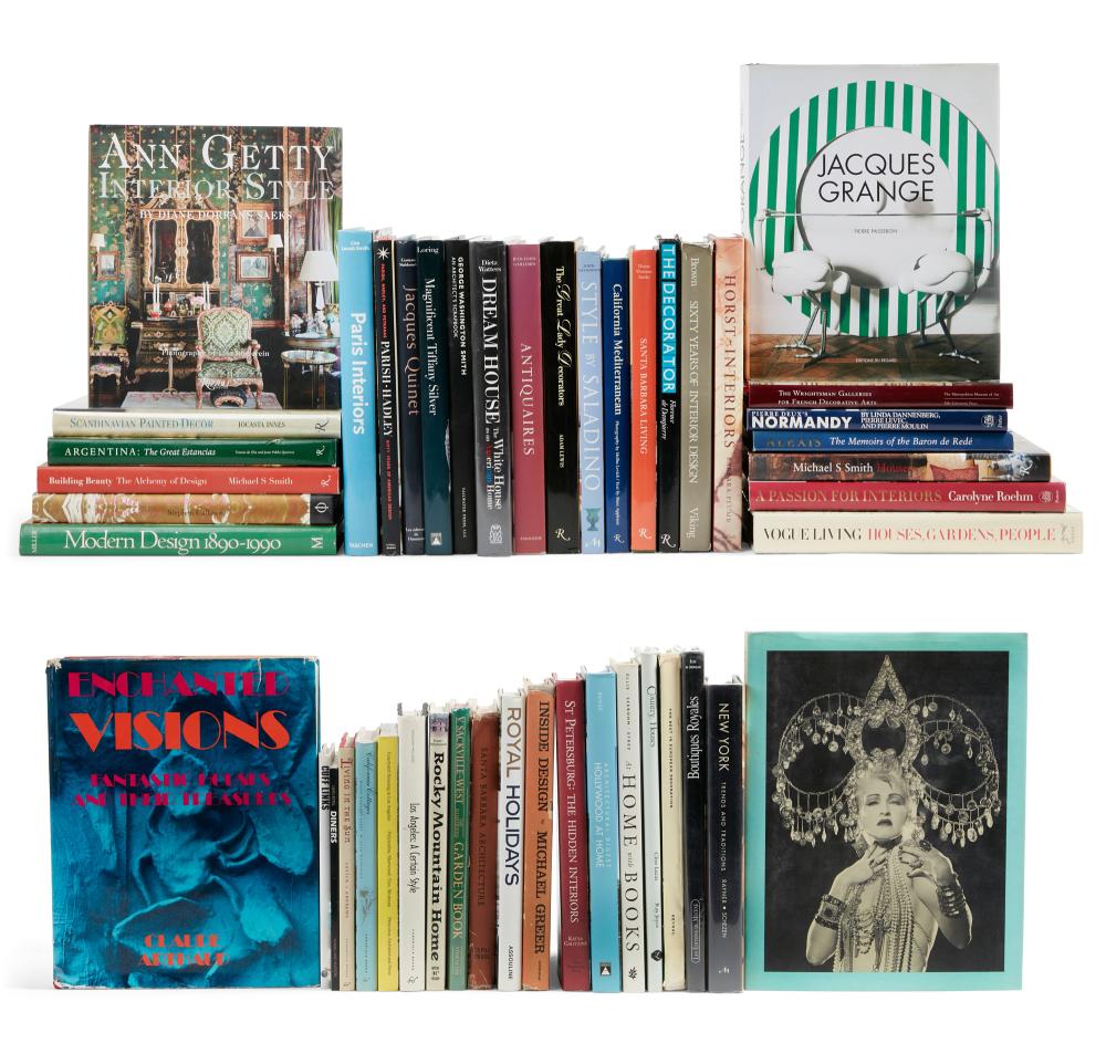 A large group of books on Interior Design and Architecture sold by Andrew Jones Auctions, lot 129 — auction record photograph