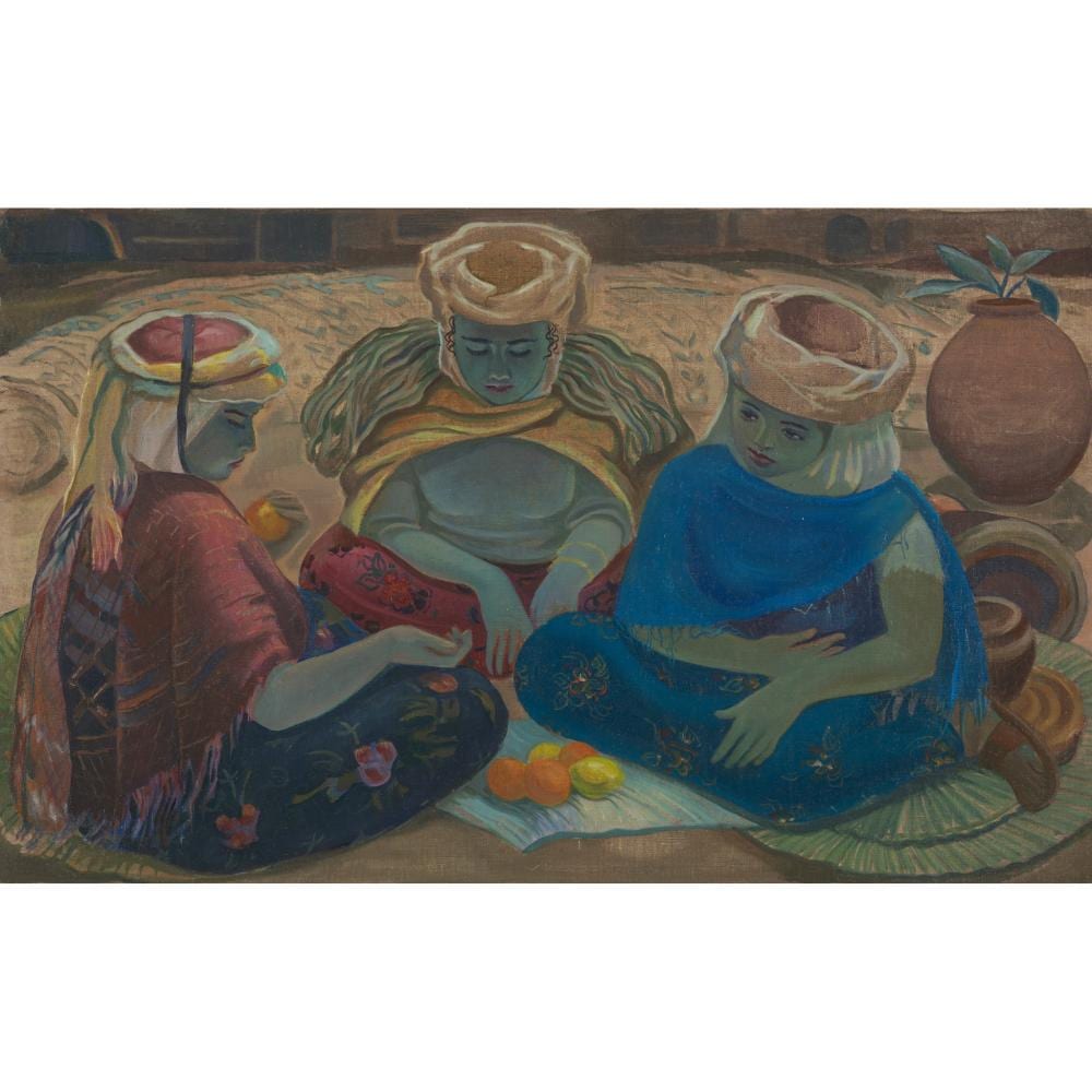 Cecile Walton comparable auction result: cecile walton scottish 1891 1956 kabyle market algeria