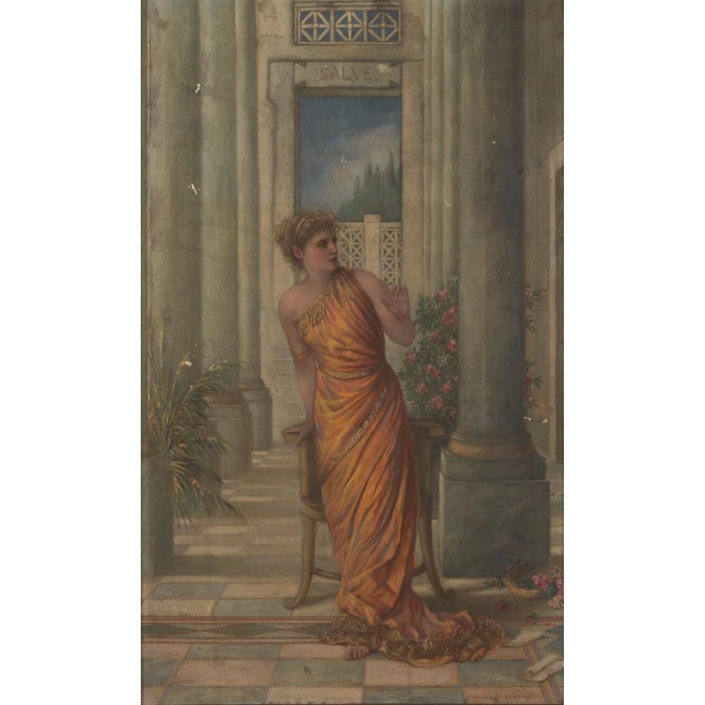 Margaret Murray Cookesley comparable auction result: margaret murray cookesley british 19th 20th century an unexpected visitor 1899