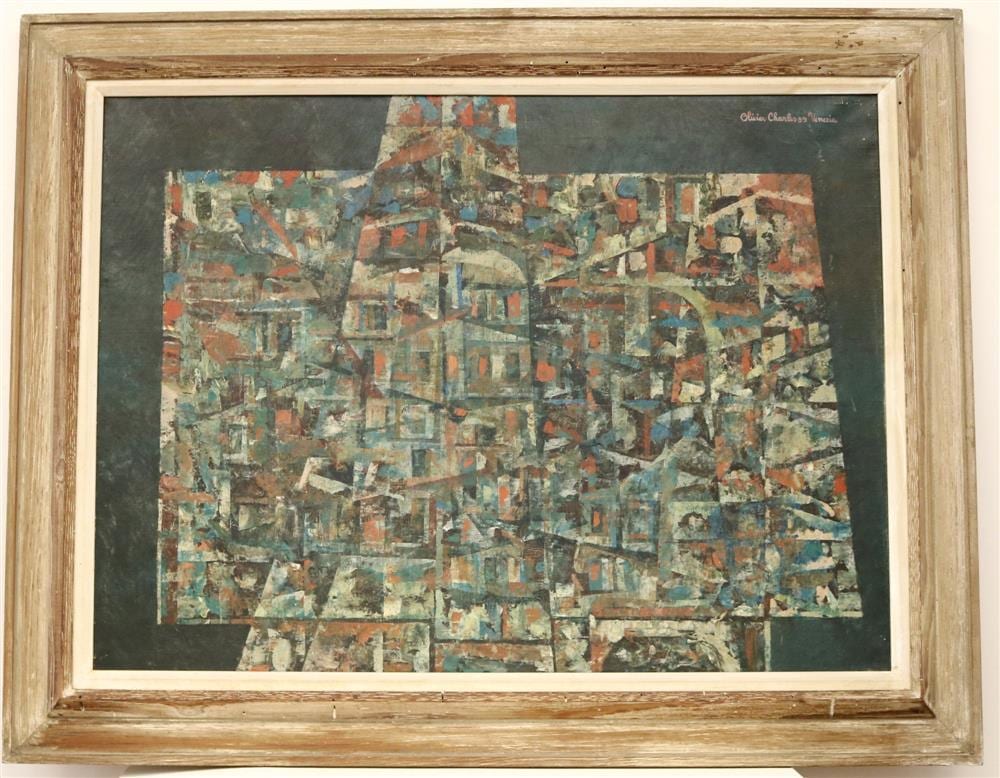 Olivier Charles comparable auction result: olivier charles swiss 1931 2013 venezia 1959 oil on canvas signed and dated upper right hand corner framed