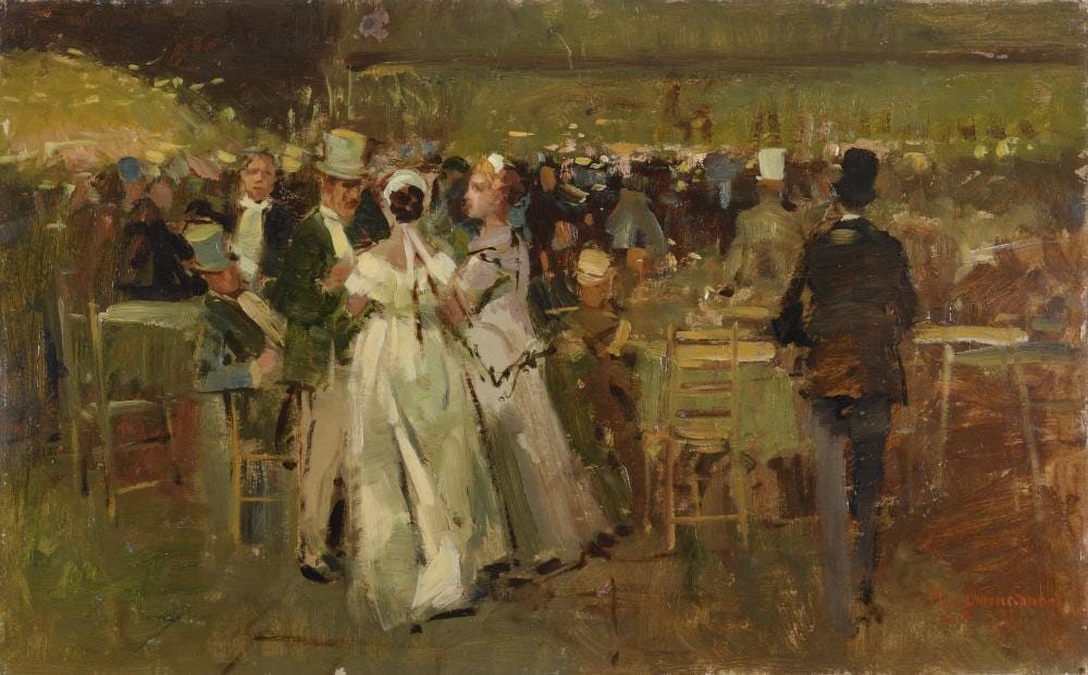 Michele Cammarano comparable auction result: oil painting by michele cammarano