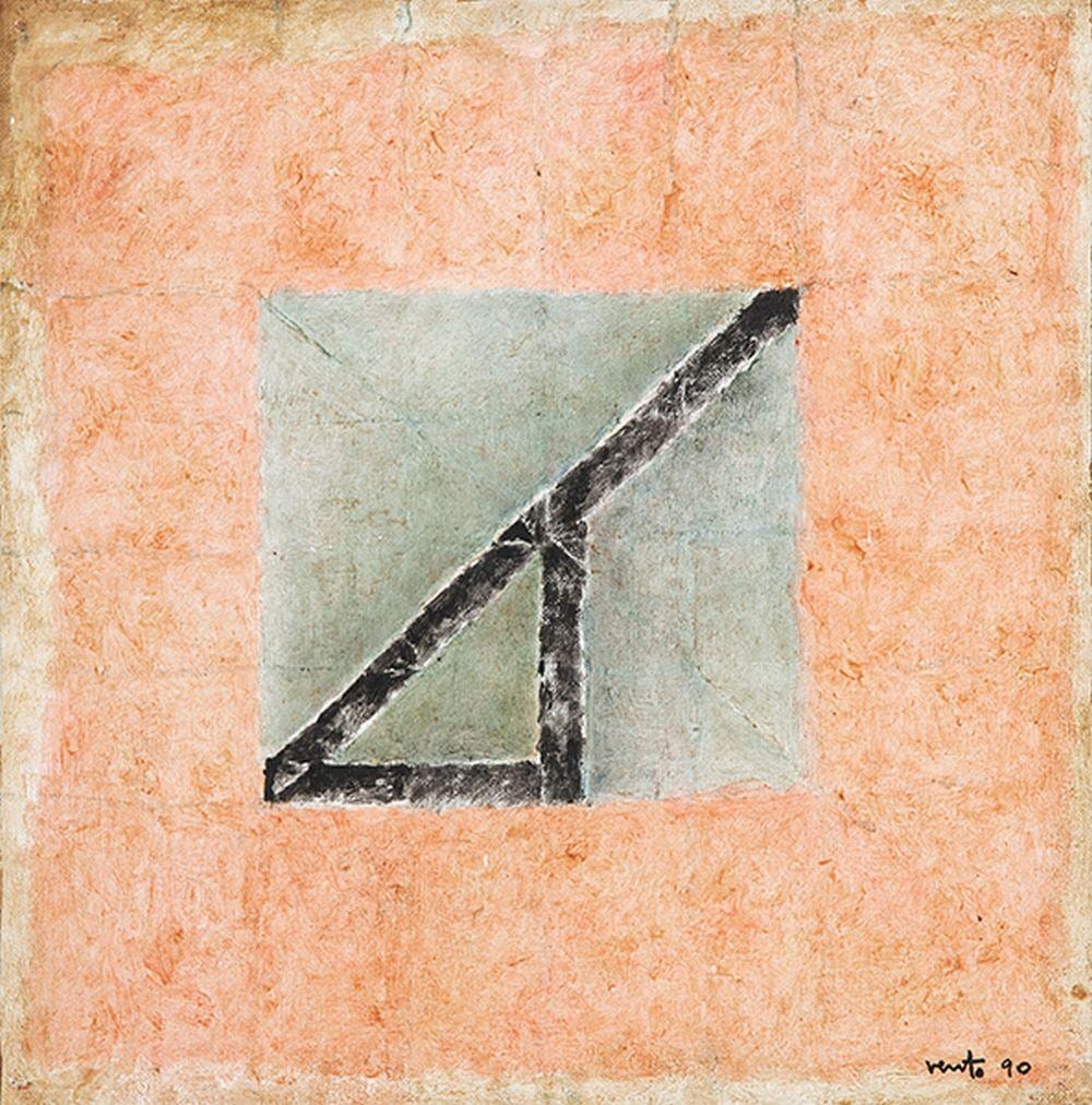 José Vento comparable auction result: jos vento 6 in pink and gray small tribute to vel zquez