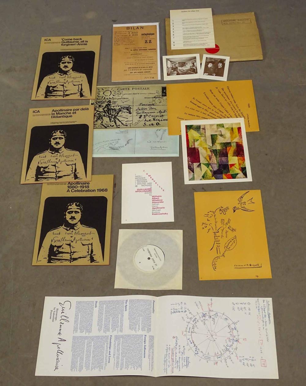 Guillaume Apollinaire comparable auction result: guillaume apollinaire exhibition set