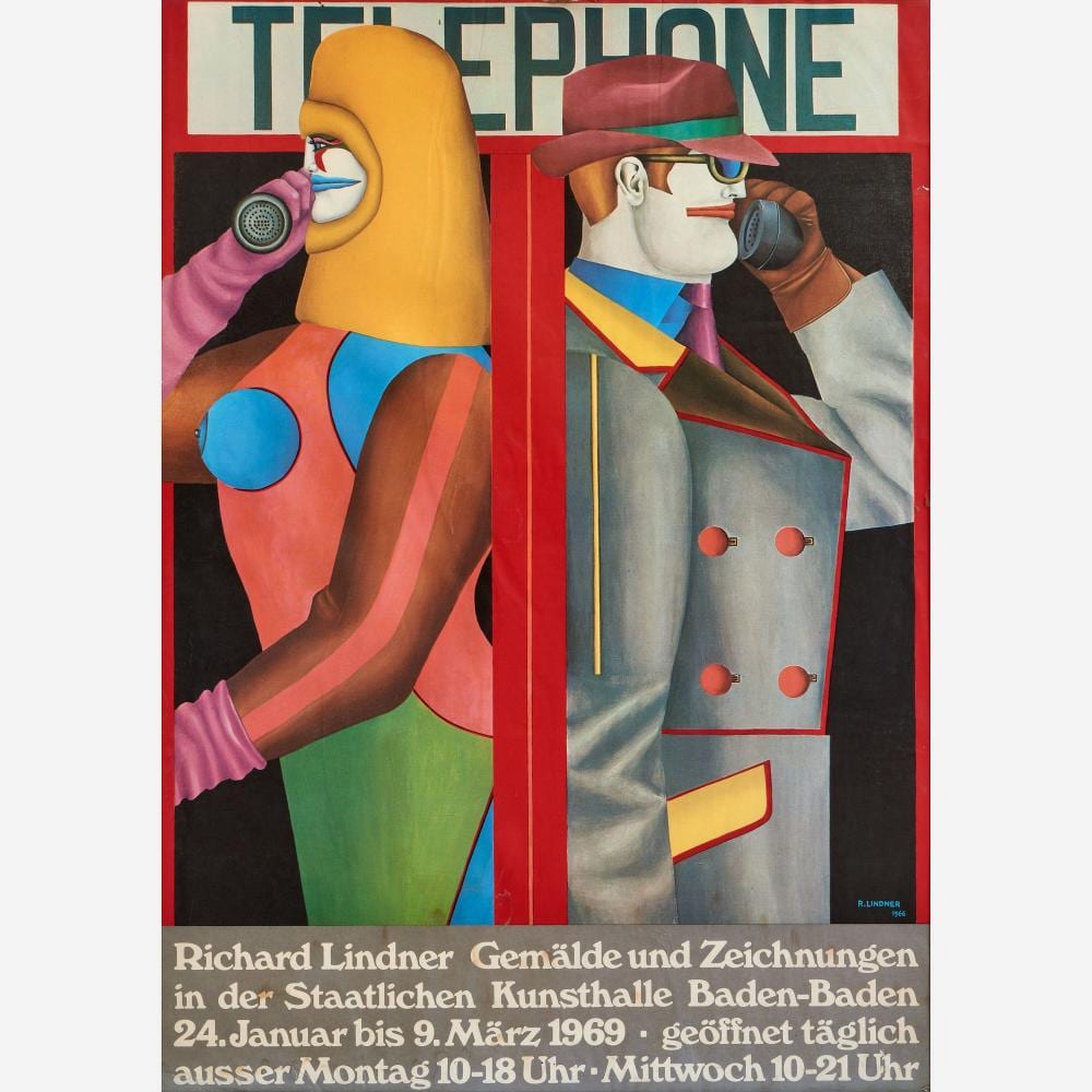 Richard Linder comparable auction result: richard linder 1969 german exhibition poster