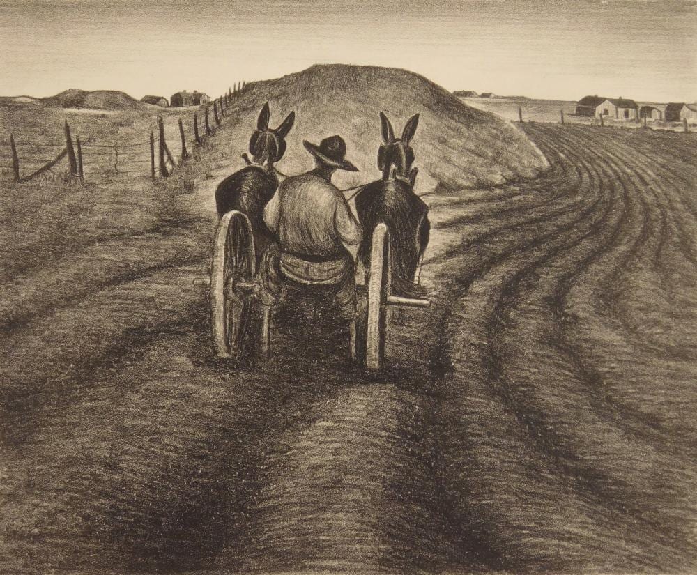 Merritt Mauzey comparable auction result: merritt mauzey 1897 1973 lithograph