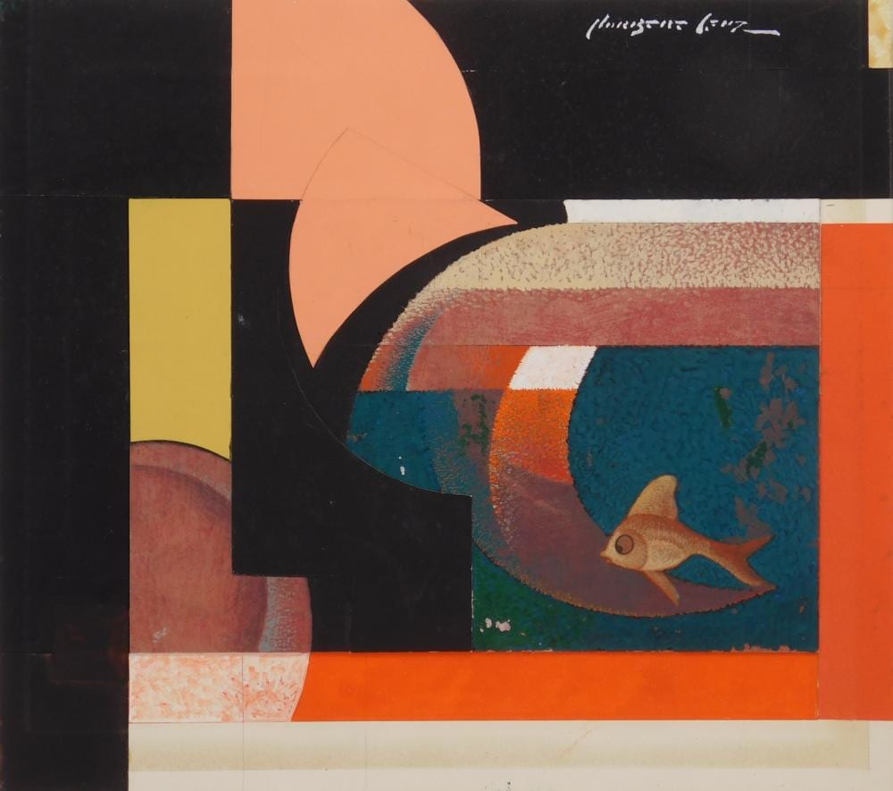 Norbert Lenz comparable auction result: norbert lenz 1900 1992 mixed media