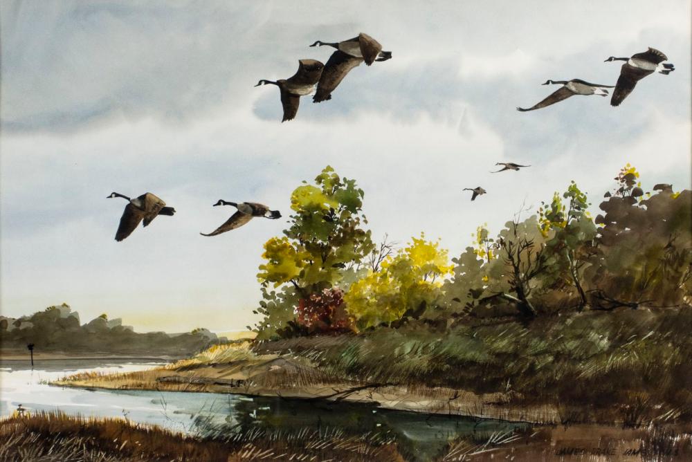 James Drake Iams comparable auction result: james iams pa md 20c watercolor painting