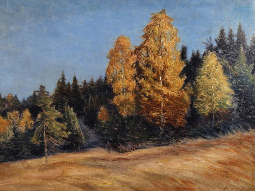 Albin Schlehahn comparable auction result: albin schlehahn herbstlicher waldrand