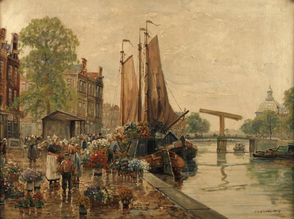 F. Max Richter-Reich comparable auction result: franz max richter reich holl ndischer blumenmarkt