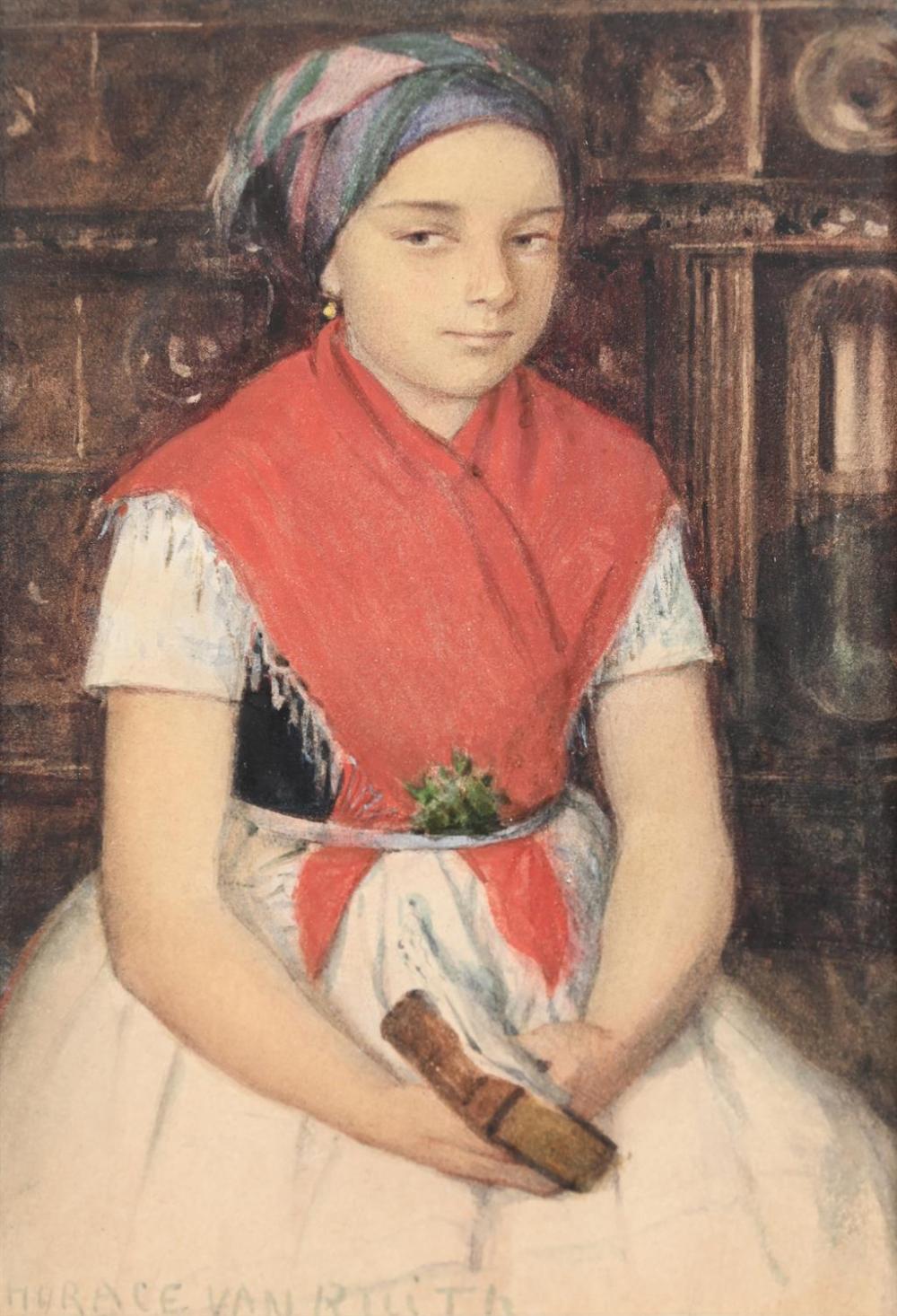 Horace van Ruith comparable auction result: horace van ruith british 1839 1923 girl with a prayer book
