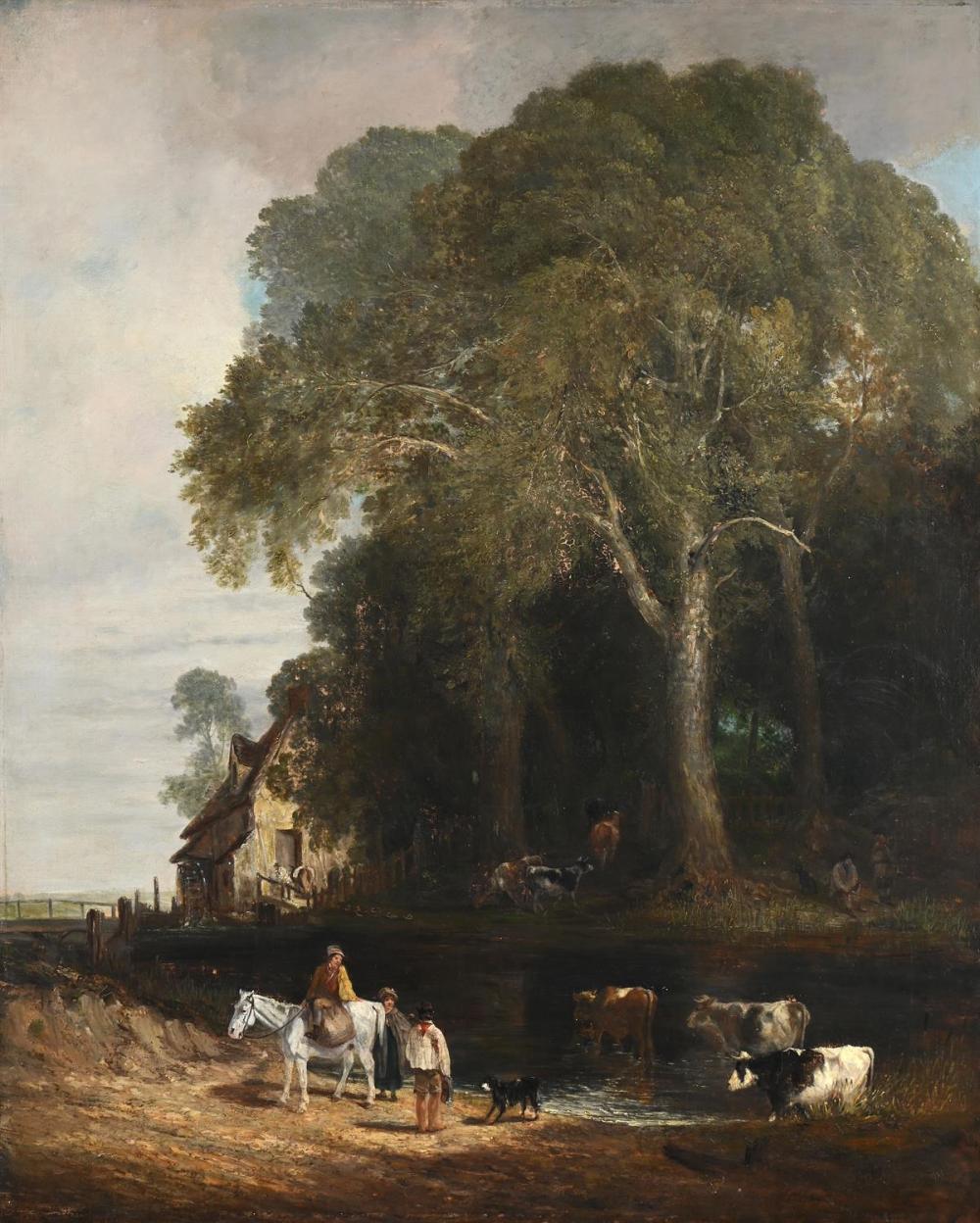 Richard Barrett Davis comparable auction result: richard barrett davis british 1792 1854 landscape with cattle and figures