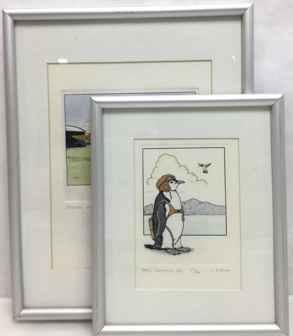 Aldona Gustas comparable auction result: 2 lucius dubose 1932 2022 signed etchings