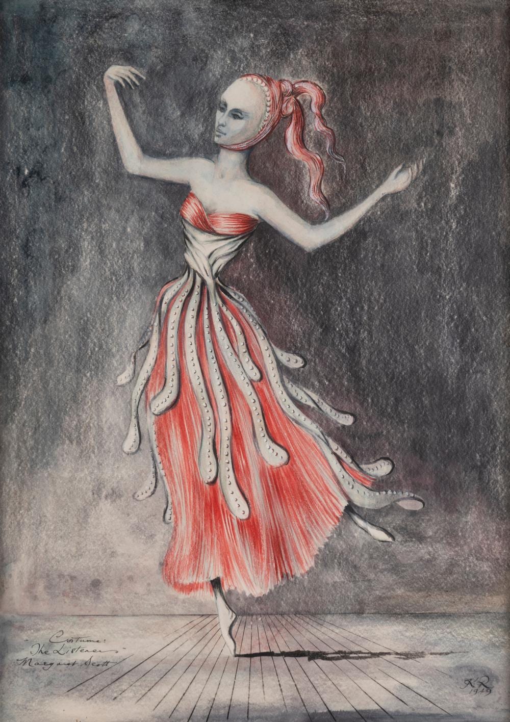 Kenneth Rowell comparable auction result: kenneth rowell 1920 1999 costume the listeners margaret scott 1949