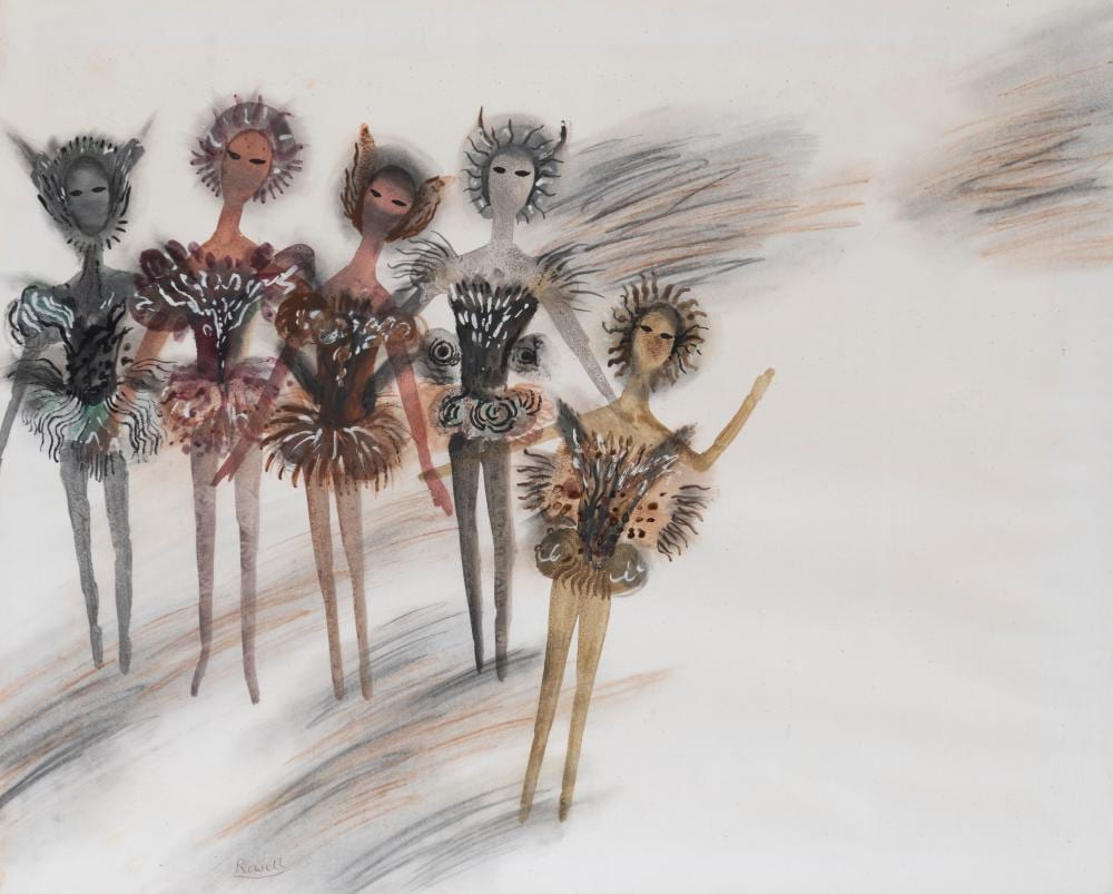 Kenneth Rowell comparable auction result: kenneth rowell 1920 1999 dance troupe