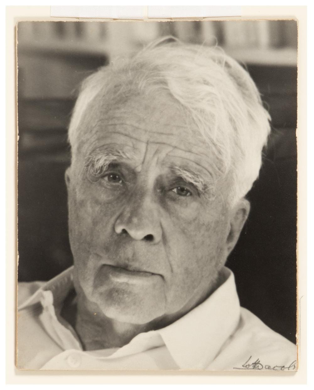 Lotte Jacobi comparable auction result: robert frost by lotte jacobi
