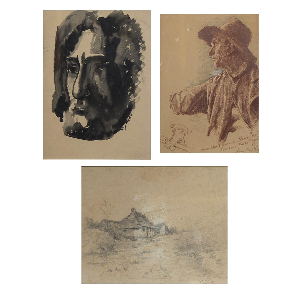 Emile Charles Wauters comparable auction result: emile charles wauters 1846 1933 2 drawings signed and added drawing in east indian ink signed and dated 1919