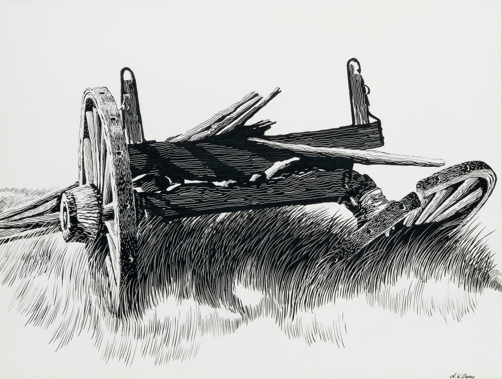 alfred william davey untitled old wagon · Saskatchewan Network for Art Collecting · 2024-02-25 Alfred William Davey comparable auction result: alfred william davey untitled old wagon
