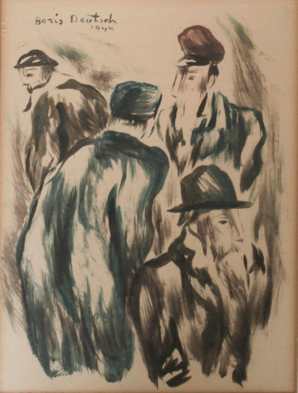 boris deutsch russian 1892 1978 lithograph in color abstracted figures · Global Auctions Company · 2024-03-03 Boris Deutsch comparable auction result: boris deutsch russian 1892 1978 lithograph in color abstracted figures