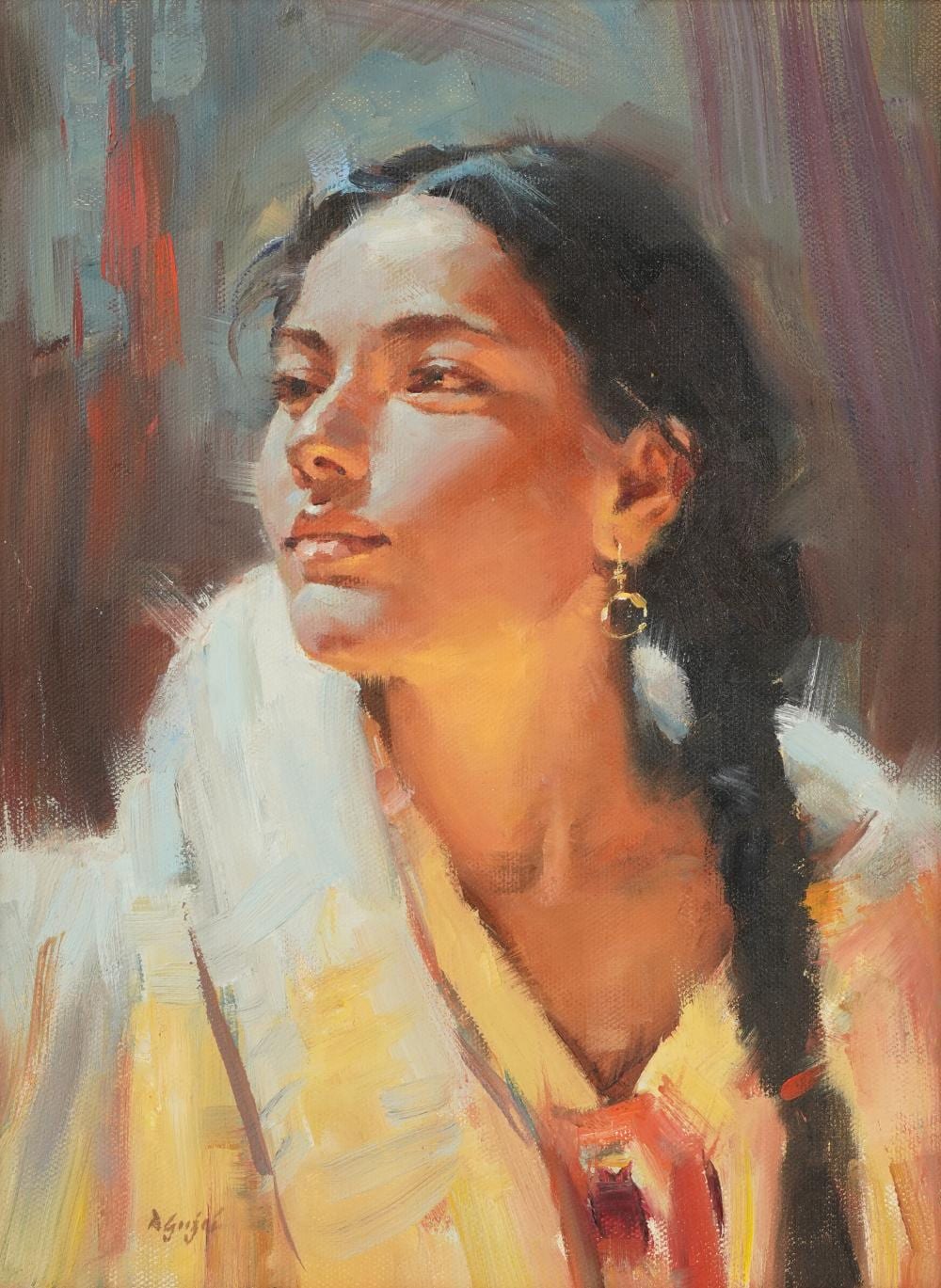 Dan Goozee comparable auction result: dan goozee b 1943 native american woman