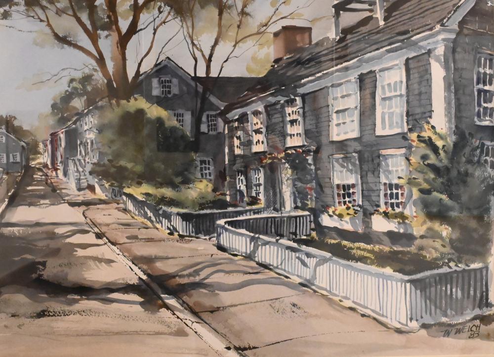 William Welch comparable auction result: william welch american 1947 2018 orange street signed lower right w welch 83 sight size 21 x 29