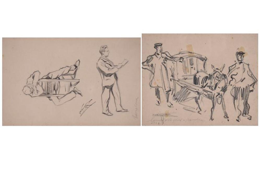 Nicanor Vazquez comparable auction result: nicanor vazquez ubach 1870 1930 figures and cart and characters