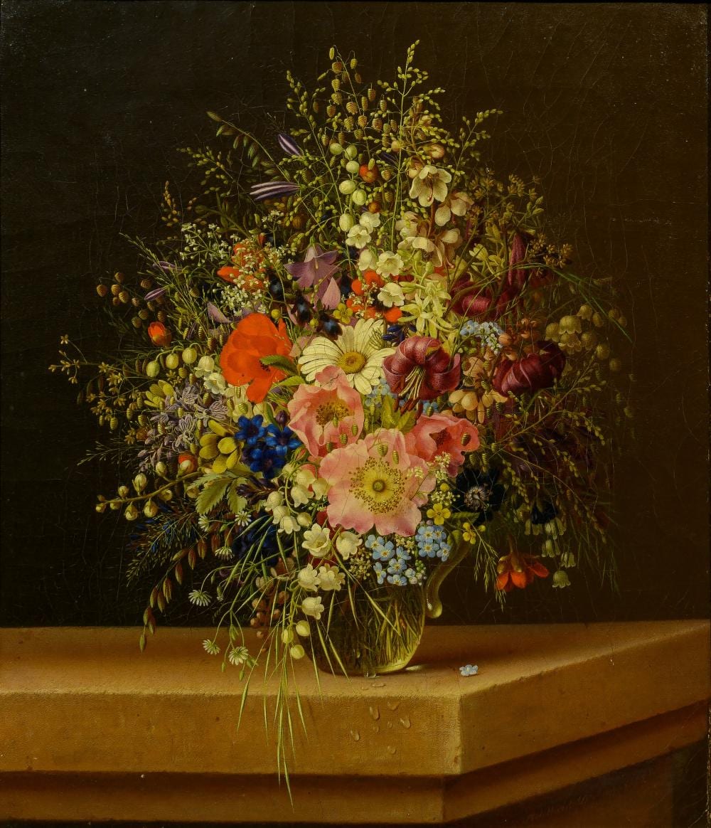 Adelheid Dietrich comparable auction result: adelheid dietrich german 1827 1891 oil still life flowers signed dated 1865 34 x 28