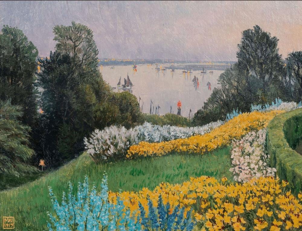 magnus weidemann hamburg 1880 keitum sylt 1967 view from the rainville terraces on the elbe · Auktionshaus Stahl · 2024-02-24 Magnus Weidemann comparable auction result: magnus weidemann hamburg 1880 keitum sylt 1967 view from the rainville terraces on the elbe