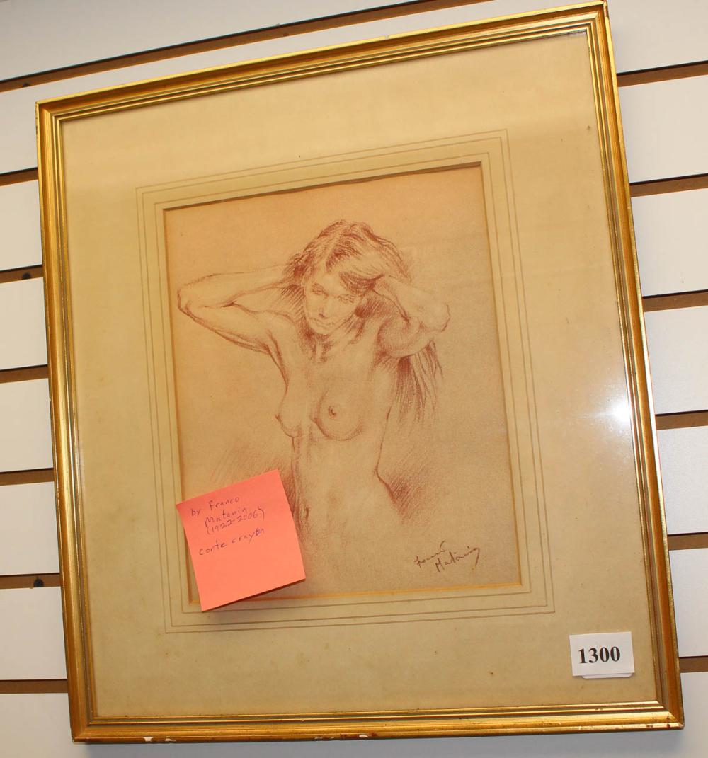 Franco Matania comparable auction result: franco matania 1922 2006 conte crayon on paper