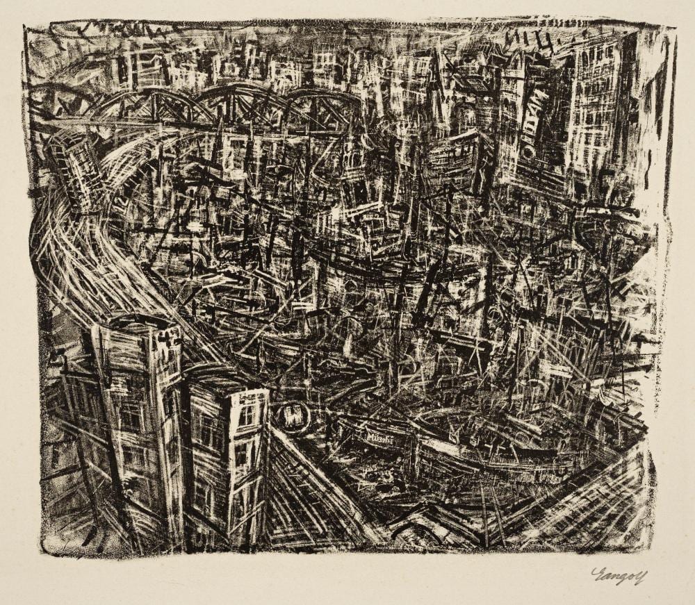 Paul (1879) Gangolf comparable auction result: paul gangolf der hafen 1922