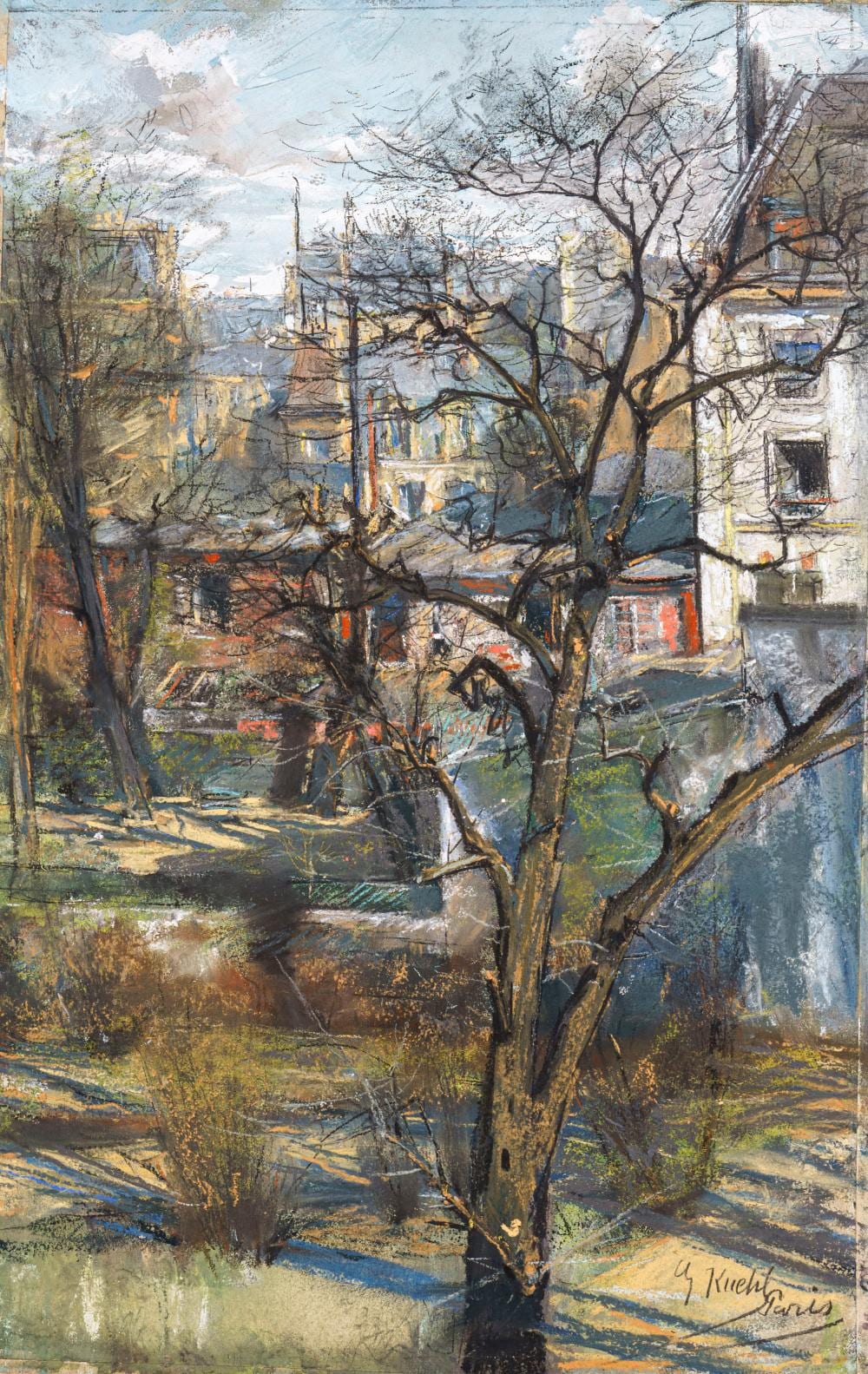 Gotthardt Kuehl comparable auction result: gotthardt kuehl blick auf den montmartre mitte 1890 s