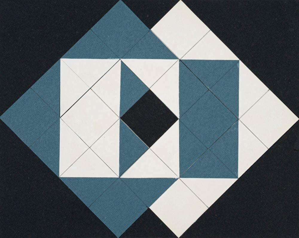 Karl-Heinz Adler comparable auction result: karl heinz adler schichtung von zwei mittig aufgeschnittenen quadraten 1984