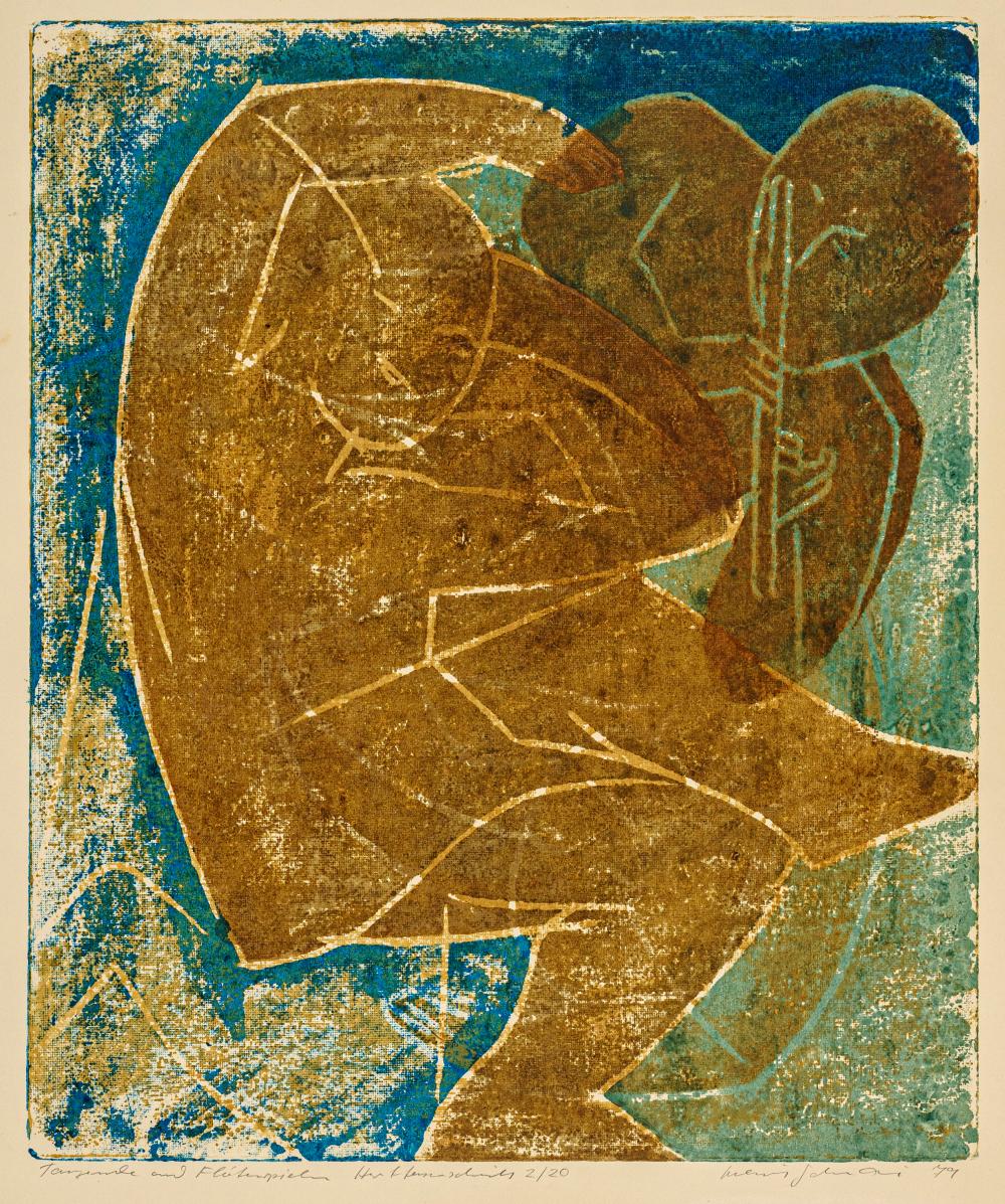 Helmut Gebhardt comparable auction result: helmut gebhardt tanzende und fl tenspieler 1979