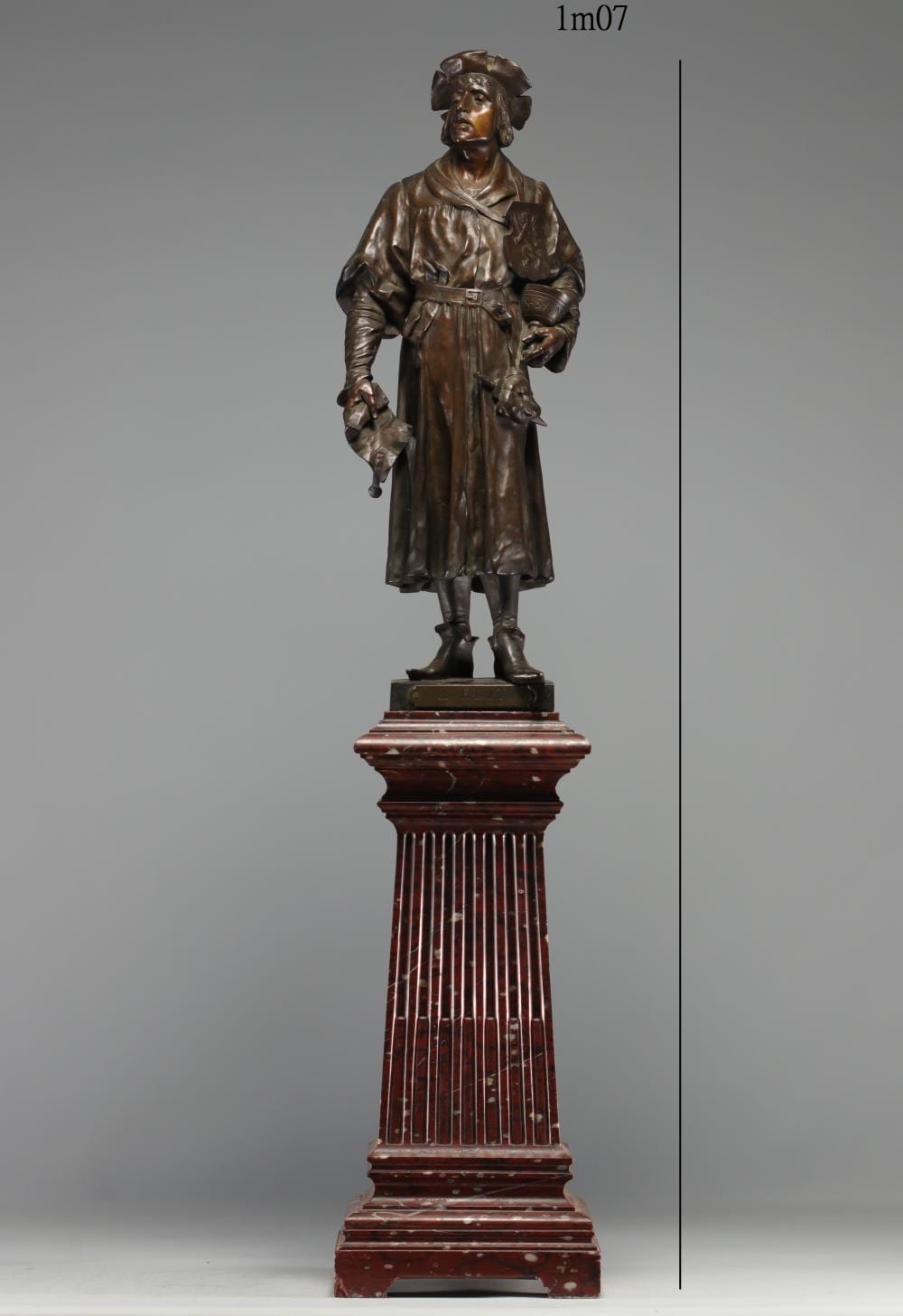 Albert Hambresin comparable auction result: albert hambresin 1850 1938 l edit bronze sculpture on marble base