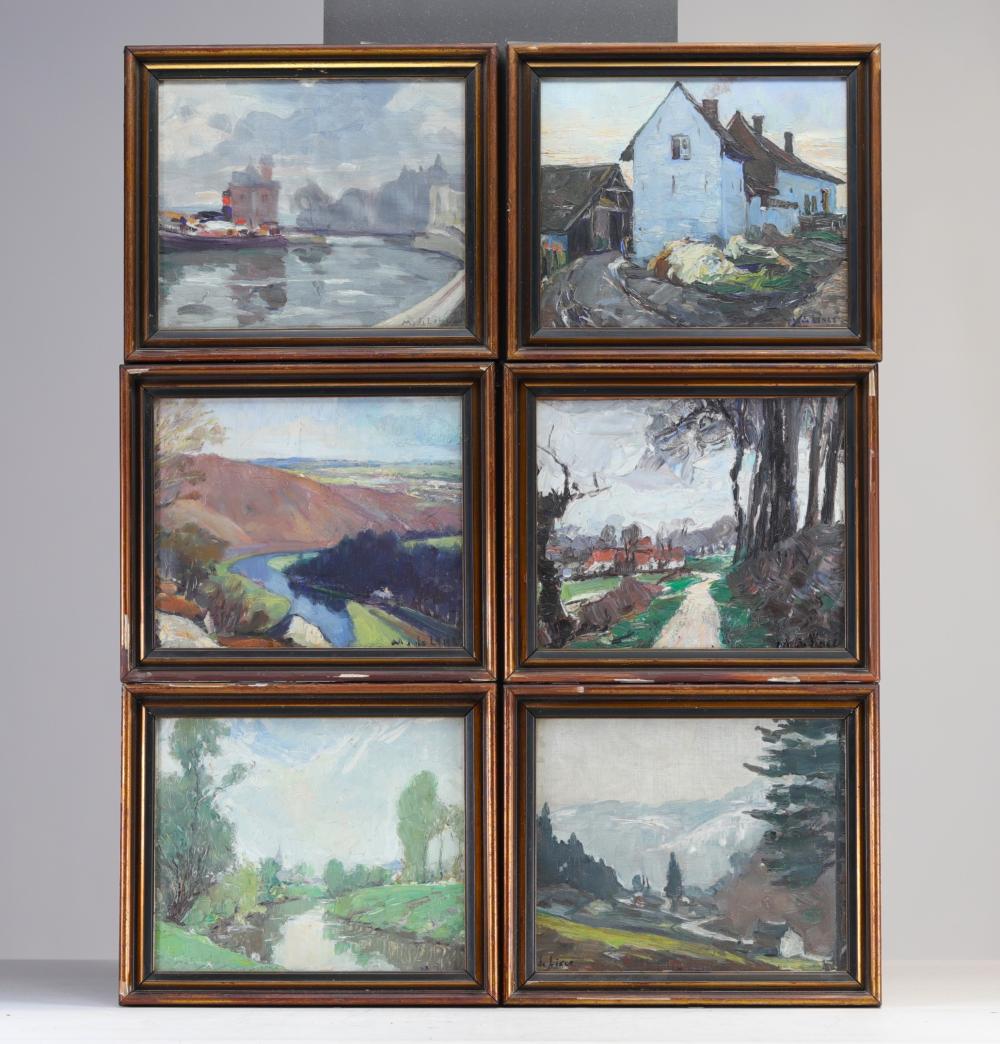 Marcel de Lince comparable auction result: marcel de lince 1886 1958 liege school suite of six oils on paper