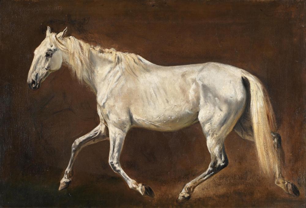 Franz (1815) Adam comparable auction result: franz adam german 1815 1886 study of a trotting horse