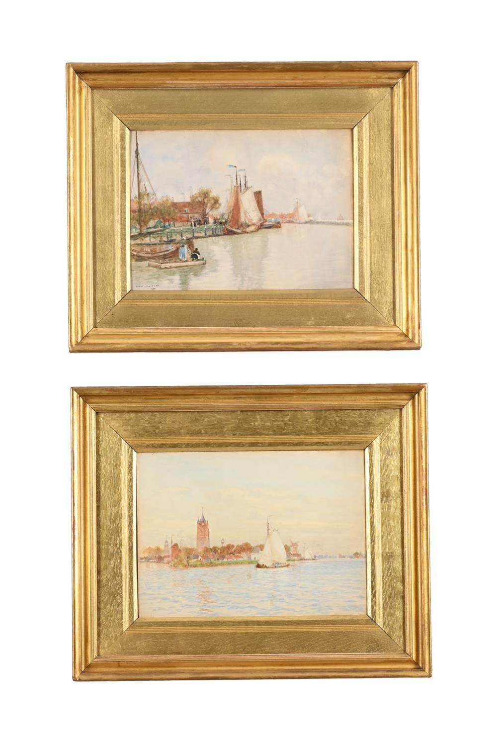 Herbert Menzies Marshall comparable auction result: herbert menzies marshall british 1841 1913 a pair of dutch canal scenes