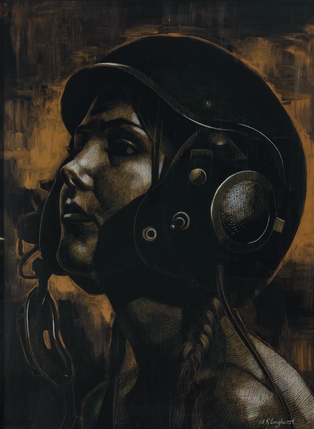 Kathrin Longhurst comparable auction result: kathrin longhurst 1972 defiance 2015 mixed media on board 120 x 90 cm frame 125 x 95 x 6 cm