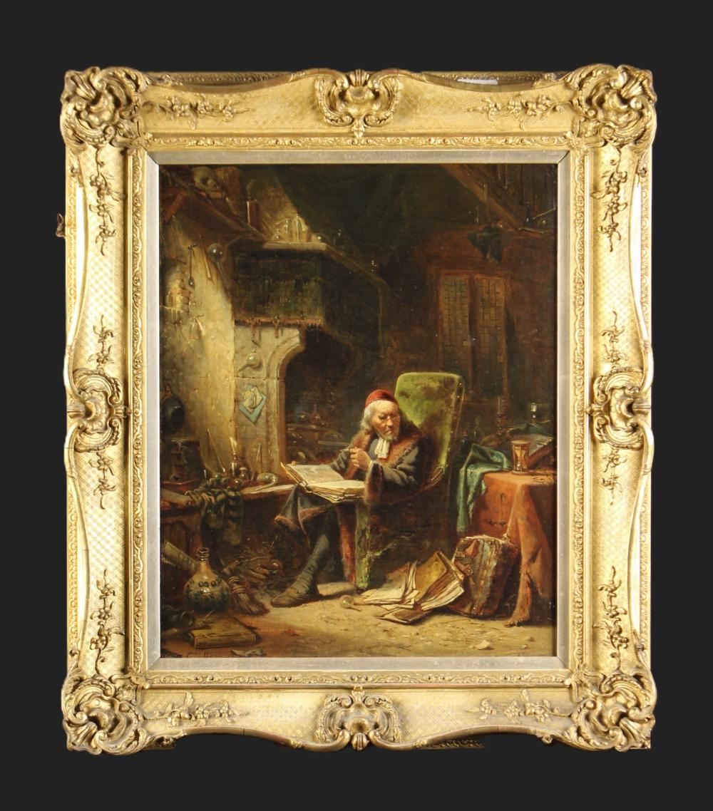 Charles Meer Webb comparable auction result: charles meer webb 1830 1895 a 19th century oil on canvas genre painting depicting an elderly man