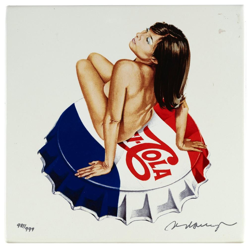 mel melvin john ramos california 1935 2018 lola cola 2005 enamel print on aluminum 16 x 16 unframed · Eldred's · 2024-04-24 Mela Köhler-Broman comparable auction result: mel melvin john ramos california 1935 2018 lola cola 2005 enamel print on aluminum 16 x 16 unframed