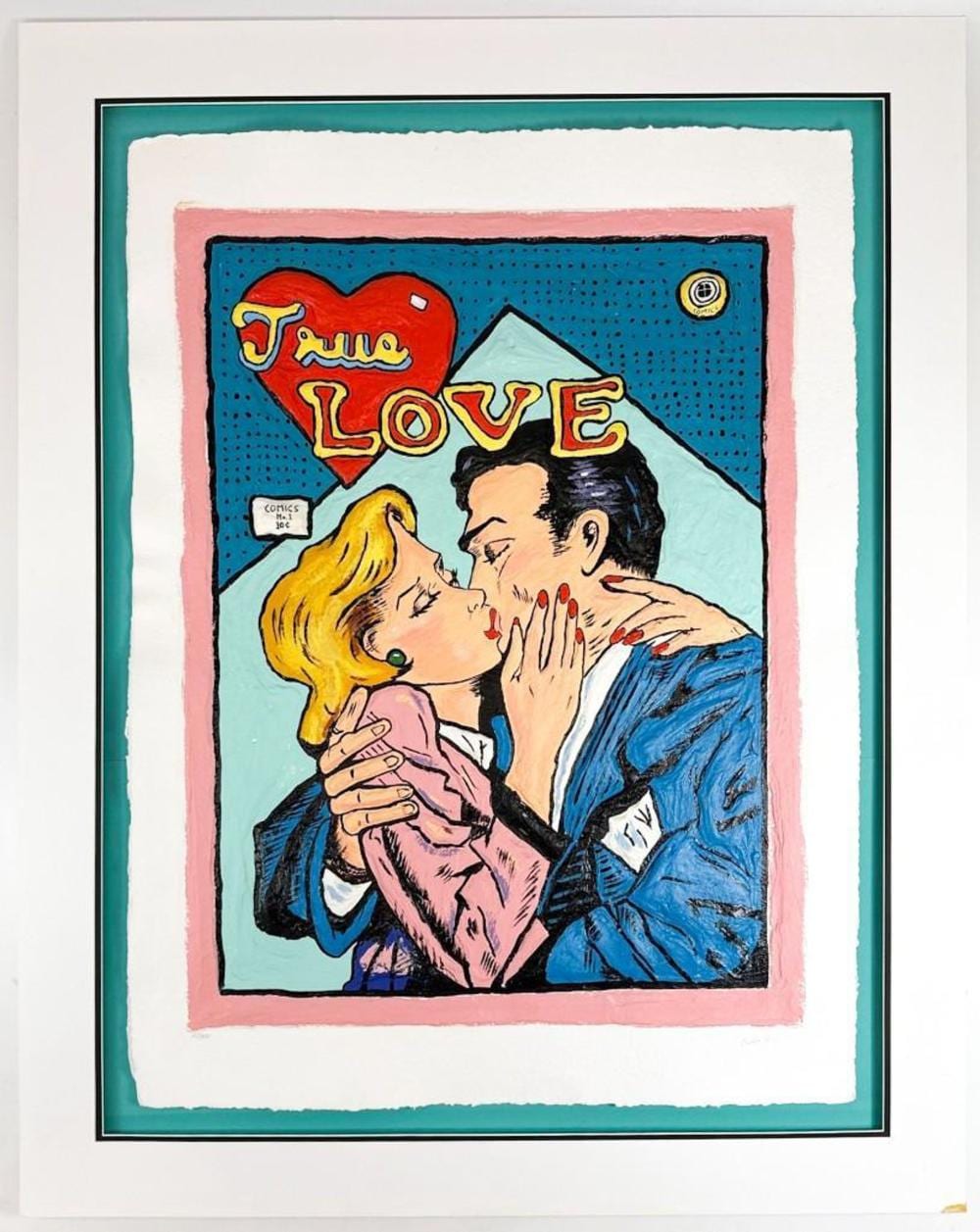Leslie Lew comparable auction result: leslie lew b 1953 painted cast paper true love