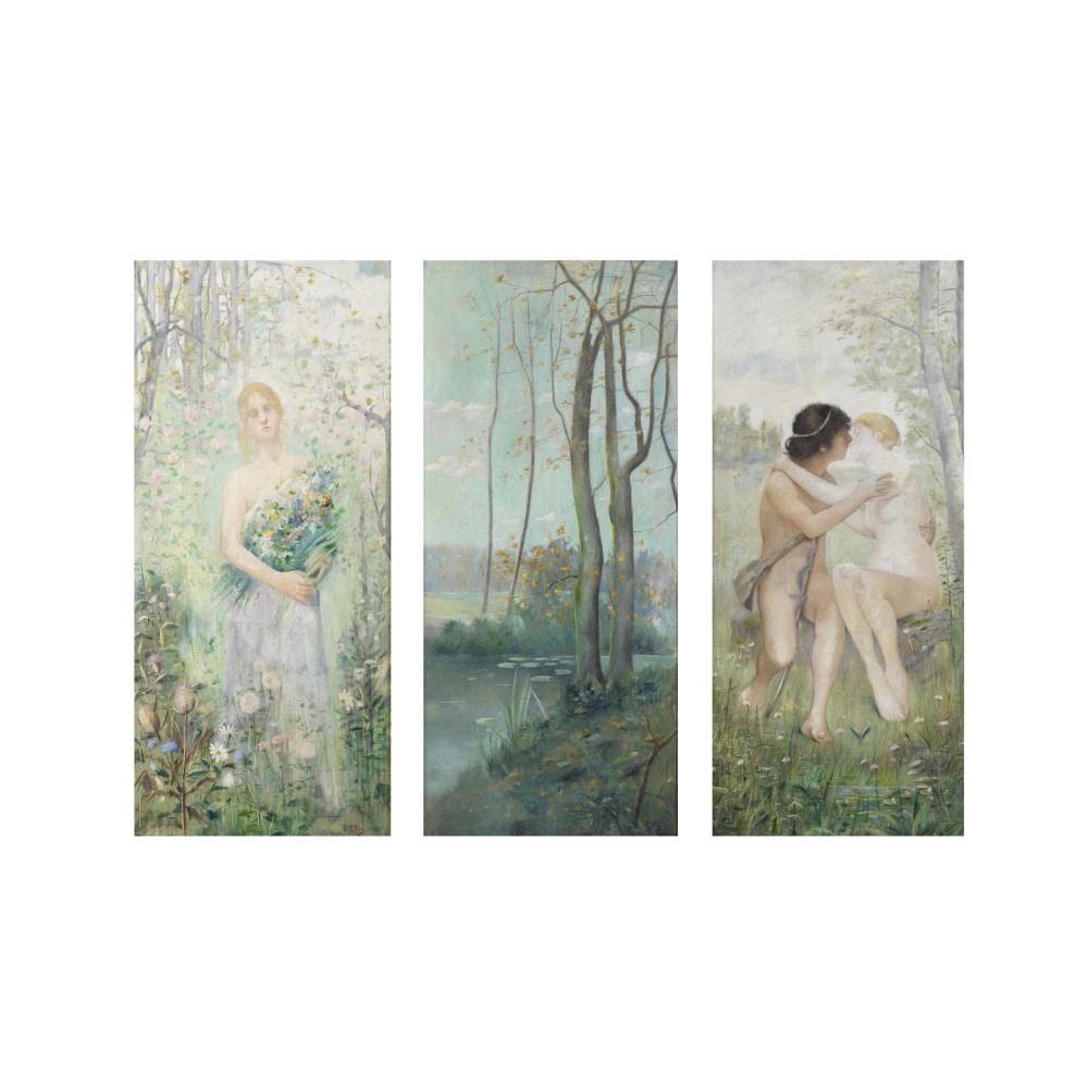 cl ment m re fran ais 1861 1940 tryptique symboliste · Bonhams · 2024-02-21 Clément E. Mère comparable auction result: cl ment m re fran ais 1861 1940 tryptique symboliste