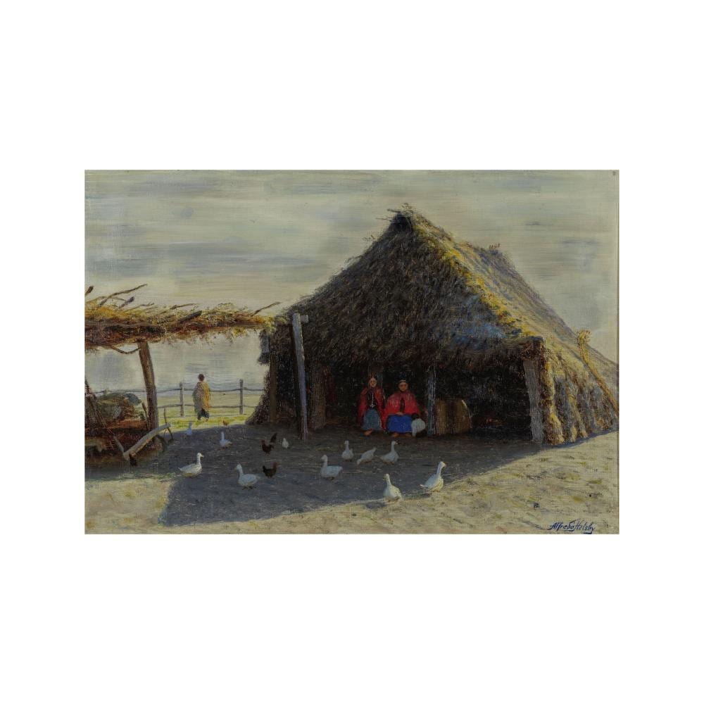Alfredo Helsby comparable auction result: alfredo helsby valparaiso 1862 1933 santiago chile les gardeuses d oies