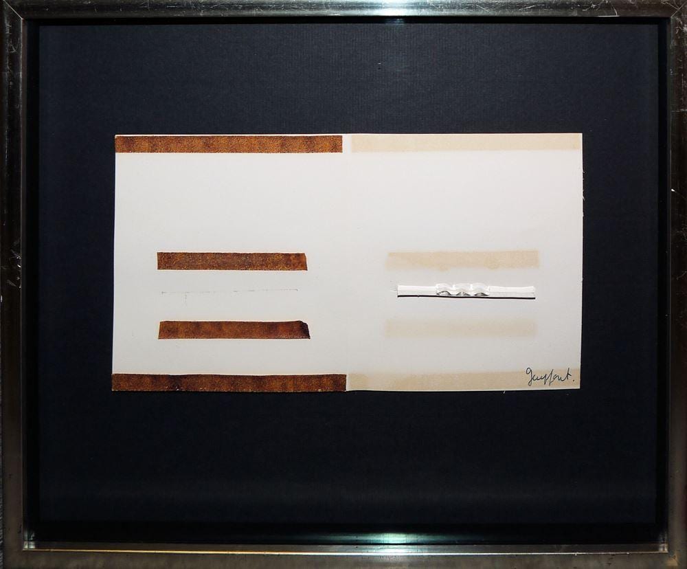 Hermann Goepfert comparable auction result: hermann goepfert la lune en rodage ii collage von 1965 galeriegerahmt