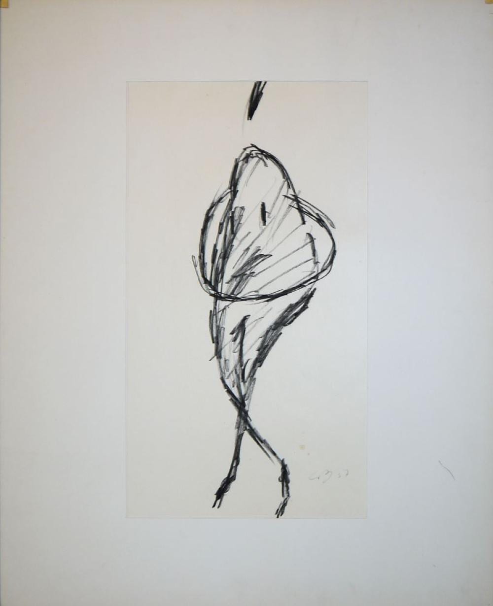 Wilhelm Loth comparable auction result: wilhelm loth tanzende frauen zwei fettkreide zeichnungen von 1957