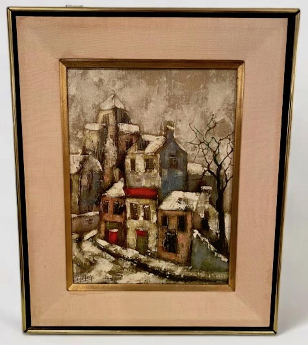 Jean C. Mayodon comparable auction result: jean claude mayodon french canadian 1938 1981 village in snow